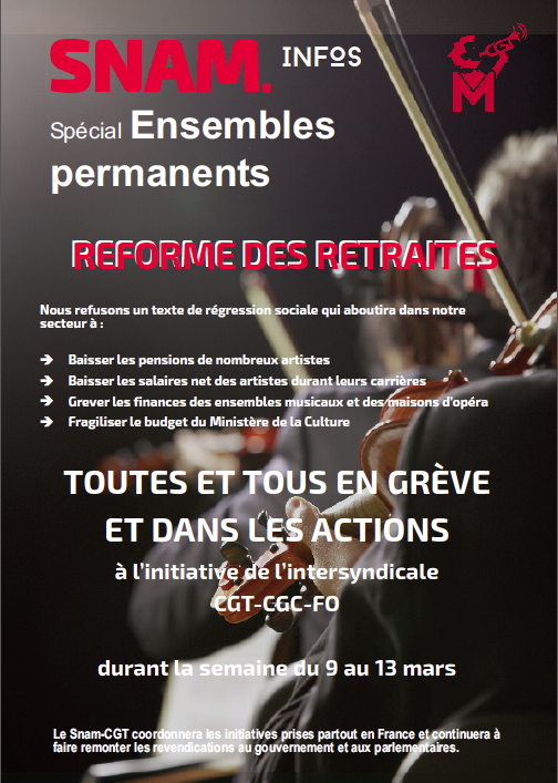 SNAM-Infos n°72 Spécial Ensembles permanents : conséquences de la réforme des retraites.